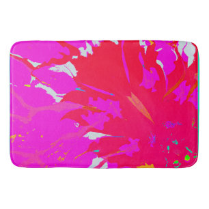 Elegant Pink Abstract Pattern Bath Mat
