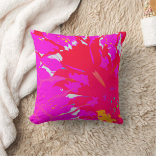 Elegant Pink Abstract Pattern Throw Pillow