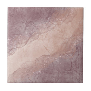 Elegant Pink Abstract  Tile