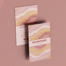 Elegant Pink Agate with Gold Glitter - Modern