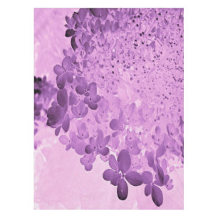 Elegant Pink and Black Limelight Hydrangea Tablecloth