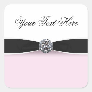 Elegant Pink and Black Stickers