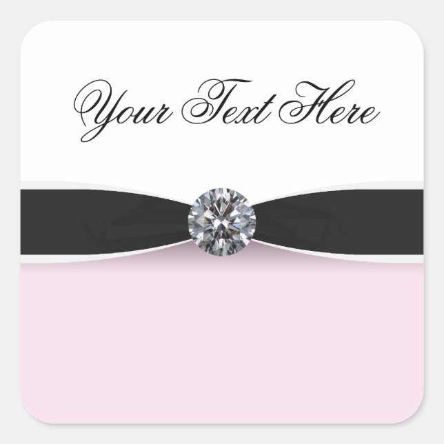 Elegant Pink and Black Stickers (Front)
