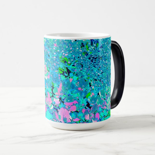 Elegant Pink and Blue Limelight Hydrangea Magic Mug (Front Right)