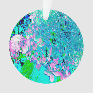 Elegant Pink and Blue Limelight Hydrangea Ornament