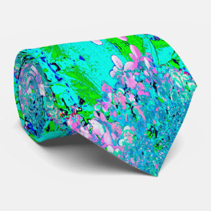 Elegant Pink and Blue Limelight Hydrangea Tie