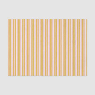 Elegant Pink and Mustard French Ticking Stripes Tissue Paper