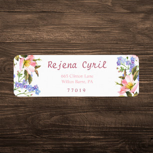 Elegant Pink and Purple Floral Border