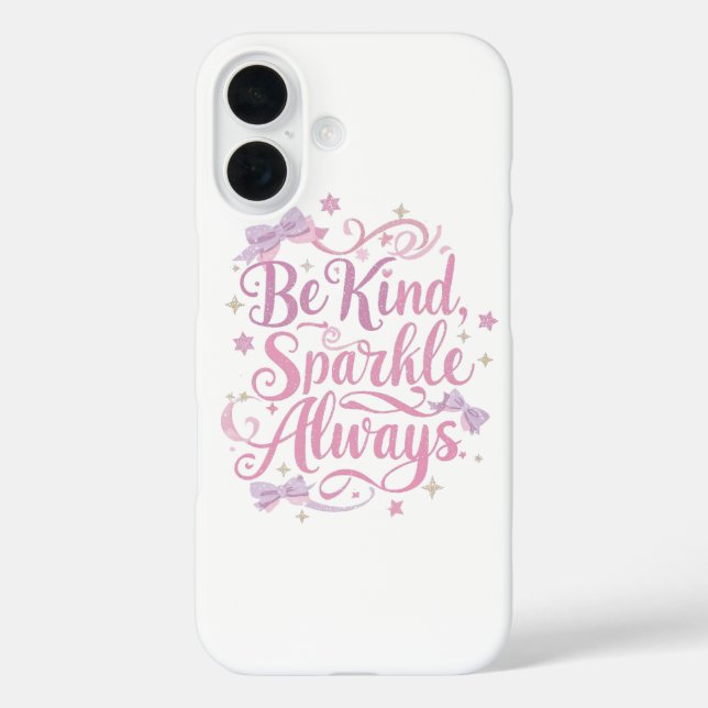 Elegant Pink and Purple Sparkle Script Case-Mate iPhone Case (Back)