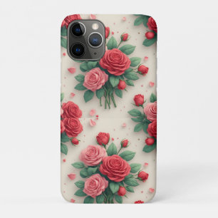 Elegant Pink and Red Rose Bouquets iPhone 11 Pro Case