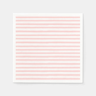 Elegant Pink and White Horizontal Stripes Pattern Napkin