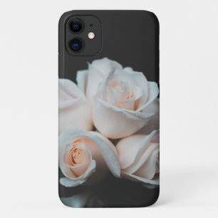 Elegant Pink and White Roses Photo iPhone 11 Case
