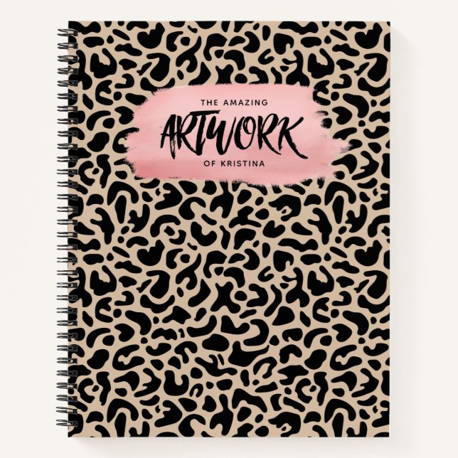 Elegant Pink Artist Sketchbook Notebook (Front)