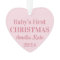 Elegant Pink Baby Girl First Christmas Photo