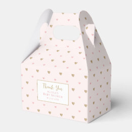 Elegant Pink Baby Shower Favor Box