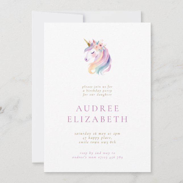 Elegant Pink Ballerina Shoes Girls Birthday Party Invitation (Front)