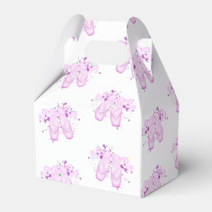 Elegant Pink Ballet Birthday Pointe Shoes Favor Box