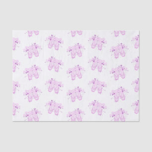 Elegant Pink Ballet Birthday Pointe Shoes Tissue Paper
