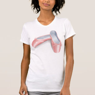 Elegant Pink Ballet Flats Cute Girly Dance Shoes  T-Shirt