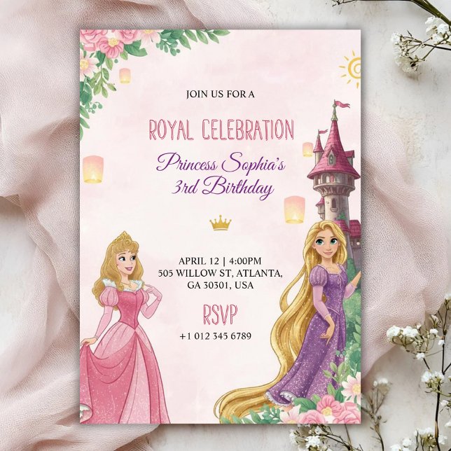 Elegant Pink birthday invitation (Creator Uploaded)