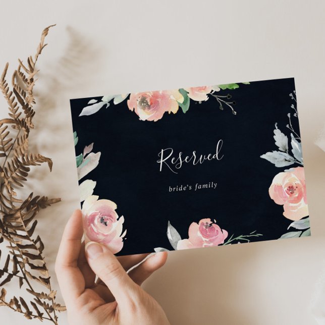 Elegant Pink Blush Floral Wedding Reserved Sign (Creator Uploaded)