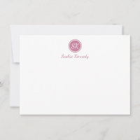 Elegant Pink Blush Script Monogram Professional