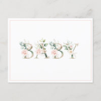 Elegant Pink Blush Watercolor Baby Shower