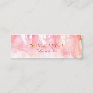 Elegant Pink Bokeh Cosmetology Spa and Salon Mini Business Card