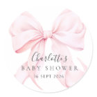 Elegant Pink Bow Baby Shower