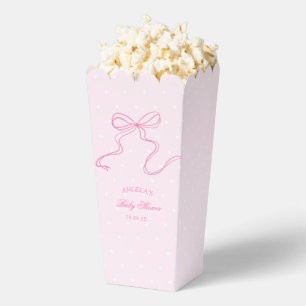 Elegant Pink Bow Baby Shower Favour Box
