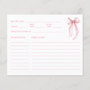 Elegant Pink Bow Bridal Shower Recipe