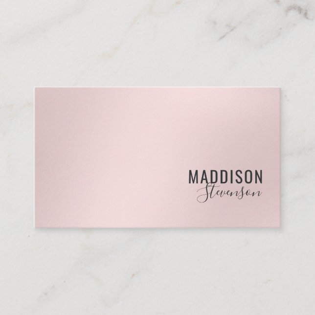 Elegant pink business card (Front)