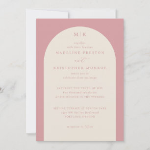 Elegant Pink Calligraphy Invitation