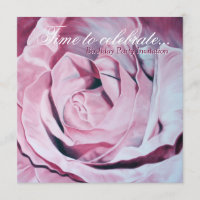 Elegant Pink Celebrate Birthday Party invite