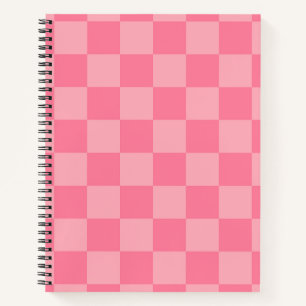 Elegant Pink Checkerboard Notebook