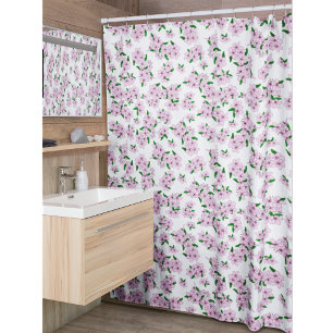 Elegant pink cherry blossom floral watercolor