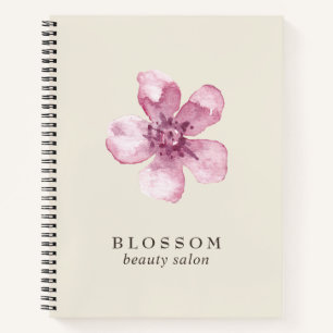 Elegant Pink Cherry Blossom Flower Business Notebook