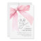 Elegant Pink Coquette Bow Baby Shower Girl