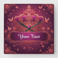Elegant Pink Crown With Gold Embellishments