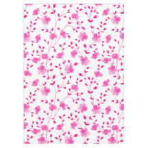 Elegant pink Daisy Floral Tablecloth