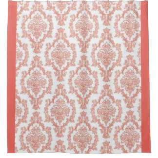 Elegant Pink Damask Shower Curtain