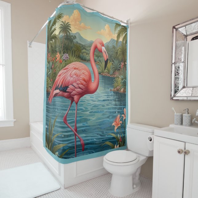 Elegant pink flamingo tropical paradise   (In Situ)