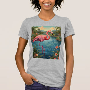 Elegant pink flamingo tropical paradise T-Shirt