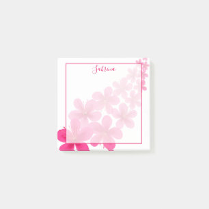 Elegant Pink Floral Blossom Post-it Notes