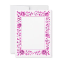 Elegant Pink Floral Border