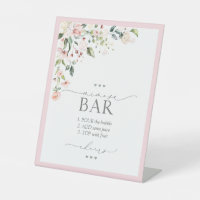 Elegant Pink Floral Bridal Shower Mimosa Bar