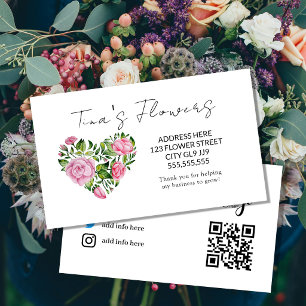 Elegant pink floral design Thank you Card