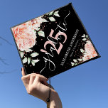 Elegant Pink Floral & Glitter Graduate 2025 Graduation Cap Topper<br><div class="desc">Make your graduation day even more memorable with our Chic girly pink and rose gold Graduation Cap Topper! Adorned with pastel pink watercolor florals, succulent greenery, and a touch of faux rose gold glitter, this design is sure to make you stand out from the crowd. Personalize it with your name,...</div>