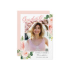 Elegant Pink Floral Graduate Photo Graduation