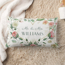 Elegant Pink Floral Heart Wedding & Anniversary 